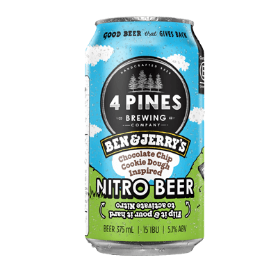 4 Pines Ben & Jerrys Chocolate Chip Cookie Dough Inspired Nitro Beer Craft Beer 4 Pines Brewing Company