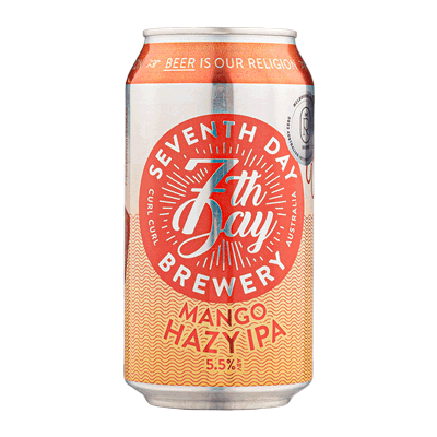 7th Day Mango Hazy IPA 375ml Can Craft Beer Seventh Day