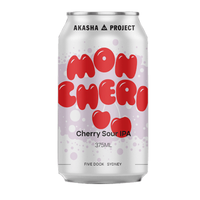 Akasha Mon Cheri Cherry Sour IPA 375ml Can Craft Beer Akasha Brewing Company