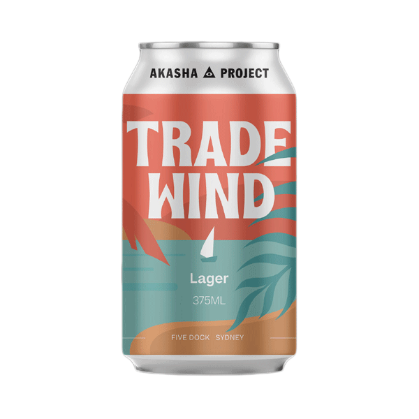 Akasha Tradewind Lager 375ml Can Craft Beer Akasha Brewing Company