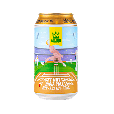 All Inn It's Just Not Cricket IPL India Pale Lager 375ml Can Craft Beer All Inn Brewing Co