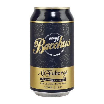 Bacchus Abfaberge Bourbon Reserve BBA Chocolate Pastry Stout 375ml Can Craft Beer Bacchus Brewing Co.