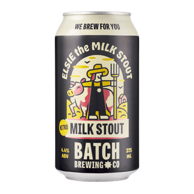 Batch Elsie The Nitro Milk Stout 375ml Can Craft Beer Batch Brewing Company
