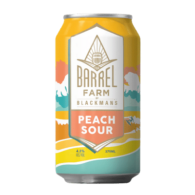 Blackman's Barrel Farm Peach Sour 375ml Can Craft Beer Blackman's Brewery