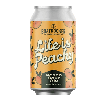 Boatrocker Life Is Peachy Sour Ale 375ml Can Craft Beer Boatrocker Brewers & Distillers