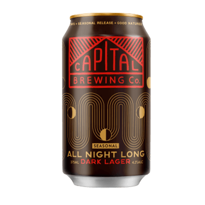 Capital All Night Long Dark Lager 375ml Can Craft Beer Capital Brewing