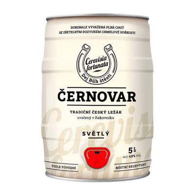Cernovar Svetle Czech Premium Pale Lager 5L Keg Single Craft Beer Pivovar Rakovník