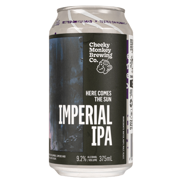 Cheeky Monkey Here Comes The Sun Imperial IPA 375ml Can Craft Beer Cheeky Monkey