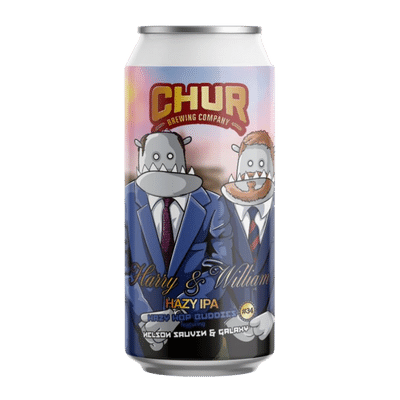 Chur Hazy Hop Buddies #34 Harry & William Hazy IPA 440ml Can Craft Beer Chur Brewing Company