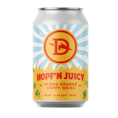 Dainton Hopf'n Juicy Blood Orange Hoppy Weiss 355ml Can Craft Beer Dainton Brewery