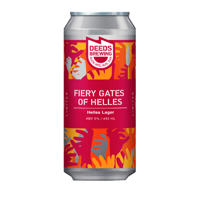 Deeds Fiery Gates of Helles Lager Craft Beer Deeds Brewing