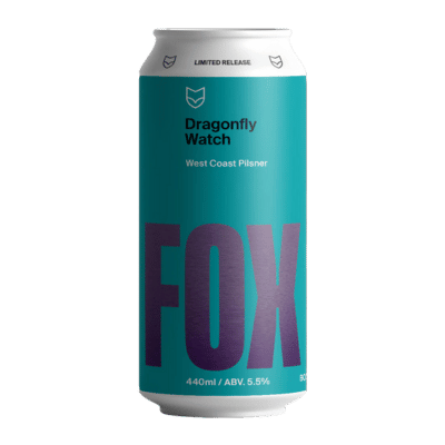 Fox Friday Dragonfly Watch West Coast Pilsner 440ml Can Craft Beer Fox Friday Craft Brewery