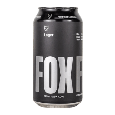 Fox Friday Lager 375ml Can Craft Beer Fox Friday Craft Brewery