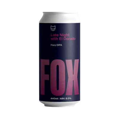 Fox Friday Late Night with El Dorado Hazy IIPA 440ml Can Craft Beer Fox Friday Craft Brewery