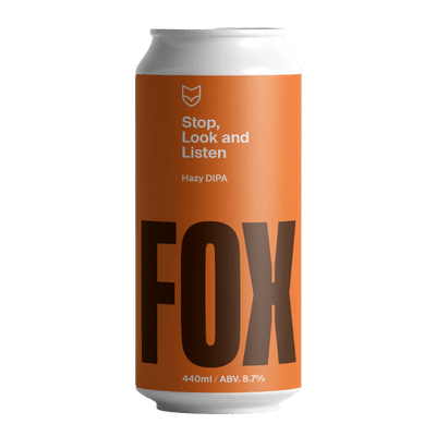 Fox Friday Stop, Look and Listen Hazy DIPA 440ml Can Craft Beer Fox Friday Craft Brewery