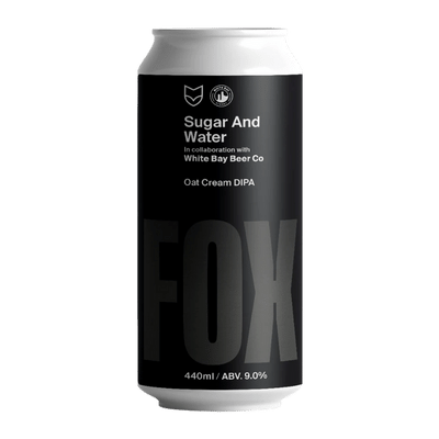 Fox Friday x White Bay Sugar And Water Oat Cream DIPA 440ml Can Craft Beer Fox Friday Craft Brewery