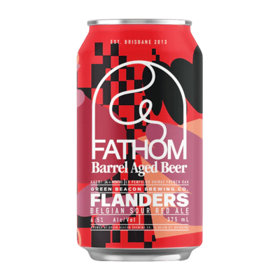 Green Beacon Fathom Flanders Belgian Sour Red Ale 375ml Can Craft Beer Green Beacon Brewing Co