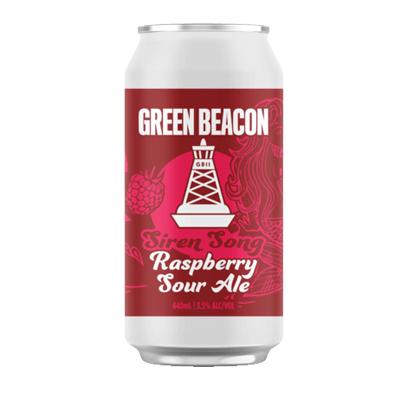 Green Beacon Siren Song Raspberry Sour Ale 440ml Can Craft Beer Green Beacon Brewing Co
