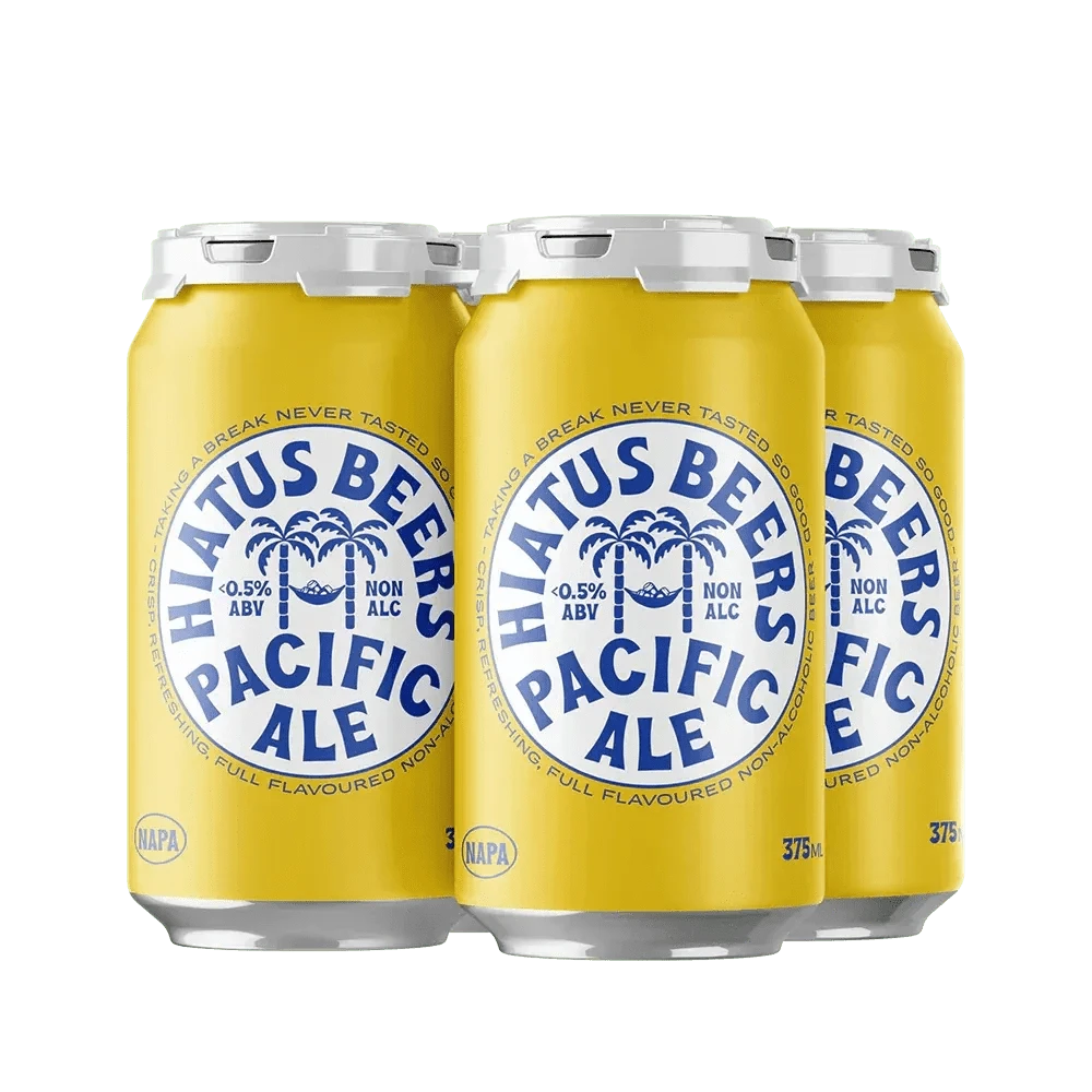 Hiatus Beers Non-Alcoholic Pacific Ale Pack of 4 Sans Drinks Bundle Hiatus Beers