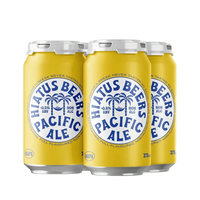 Hiatus Beers Non-Alcoholic Pacific Ale Pack of 4 Sans Drinks Bundle Hiatus Beers