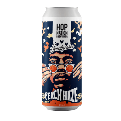 Hop Nation Heartbreaker Peach Haze Hazy Pale Ale 440ml Can Craft Beer Hop Nation Brewing Co