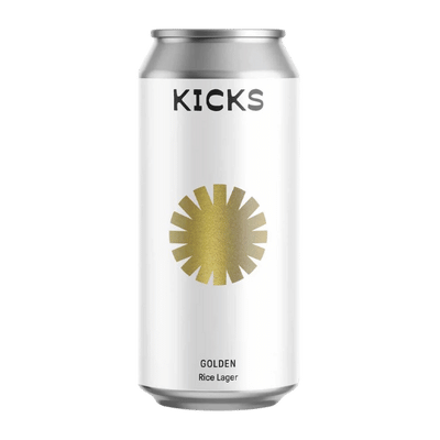 Kicks x Bracket Golden Rice Lager 440ml Can Craft Beer Kicks Brewing