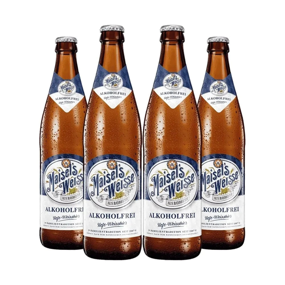 Maisel's Alcohol-Free Wheat Beer Pack of 4 Sans Drinks Bundle Maisel's