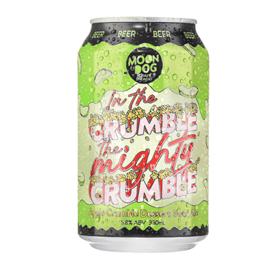 Moon Dog In the Crumble, the Mighty Crumble Apple Sour Ale 330ml Can Craft Beer Moon Dog Craft Brewery