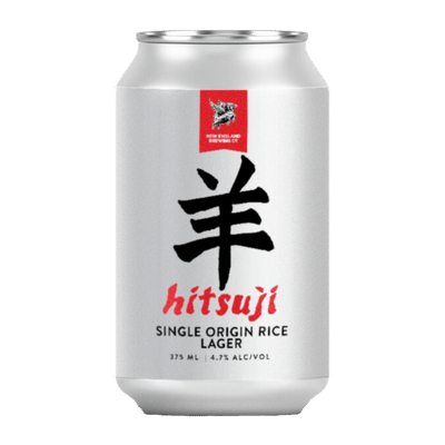 New England Hitsuji Single Origin Rice Lager 375ml Can Craft Beer New England Brewing Co.