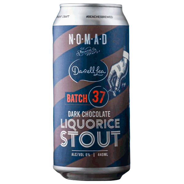Nomad/Darrell Lea Batch 37 Dark Chocolate Liquorice Stout 440ml Can Craft Beer Nomad Brewing Co.