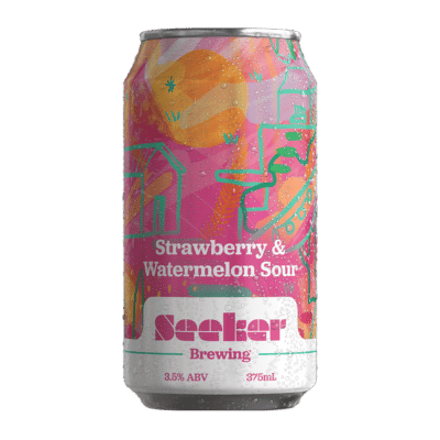Seeker Strawberry & Watermelon Sour 375ml Can Craft Beer Seeker Brewing