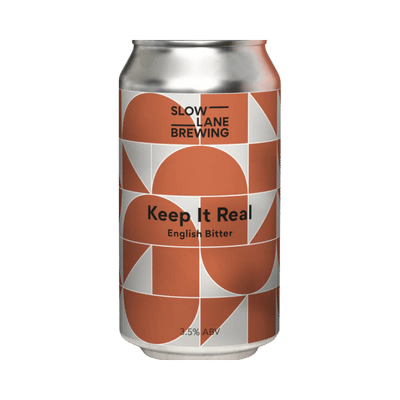 Slow Lane Keep It Real English Bitter 375ml Can Craft Beer Slow Lane Brewing