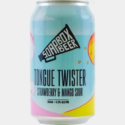 Soapbox Tongue Twister Strawberry & Mango Sour 355ml Can Craft Beer Beer Cartel