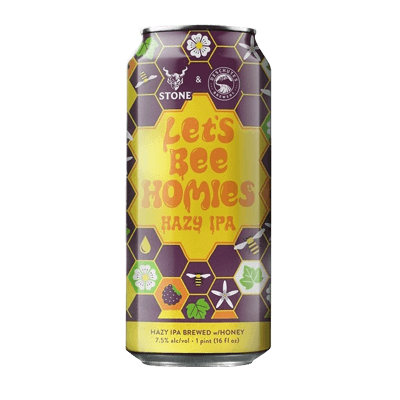 Stone Let's Bee Homies Hazy Honey IPA 473ml Can Craft Beer Stone