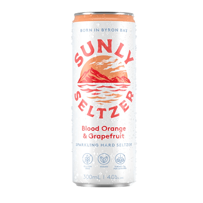Sunly Seltzer Blood Orange & Grapefruit Craft Beer Sunly