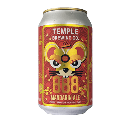 Temple 888 Mandarin Ale Craft Beer Temple Brewing Co