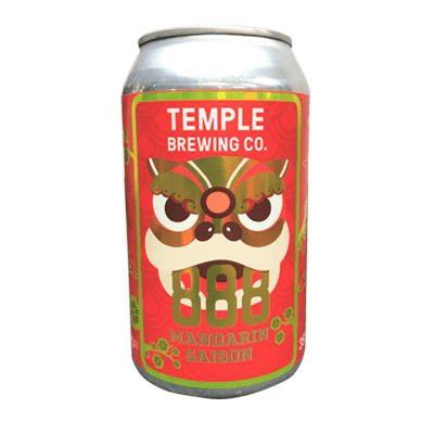 Temple 888 Mandarin Saison 375ml Can Temple Brewing Co