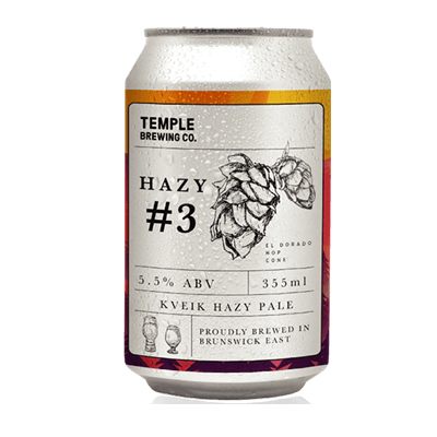 Temple Hazy #3 Kviek Hazy Pale Ale Craft Beer Temple Brewing Co