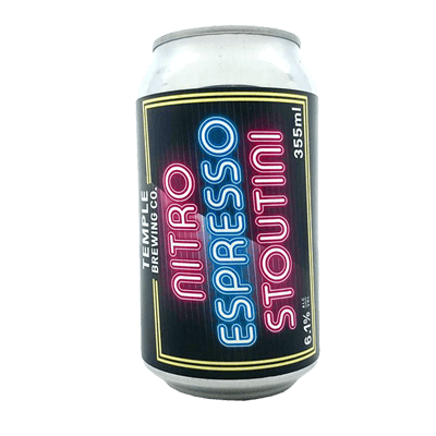 Temple Nitro Espresso Stoutini Stout (2 Can Limit) Single Temple Brewing Co