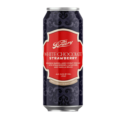 The Bruery White Chocolate Strawberry Bourbon Barrel-Aged Wheat-Wine Ale with Strawberries, Cacao Nibs, and Vanilla Beans 473ml Can Craft Beer The Bruery