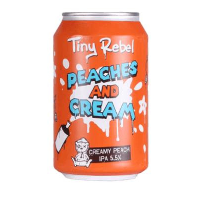 Tiny Rebel Peaches & Cream IPA Craft Beer Tiny Rebel Brewing Co