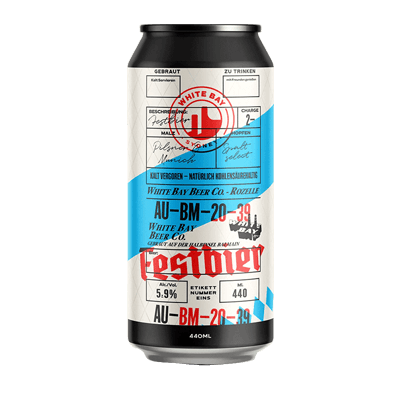 White Bay Festbier Lager 440ml Can Craft Beer White Bay Beer Co.