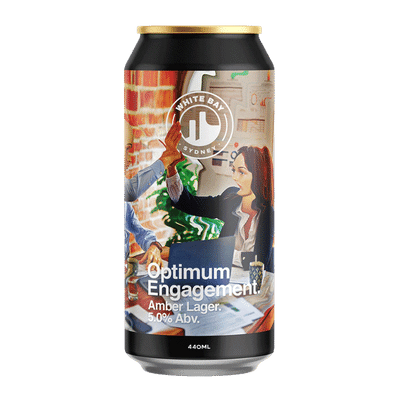 White Bay Optimum Engagement Amber Lager 440ml Can Craft Beer White Bay Beer Co.
