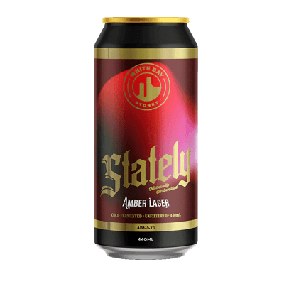 White Bay Stately Amber Lager 440ml Can Craft Beer White Bay Beer Co.