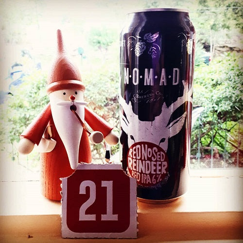 Day twenty-one of our Beer Advent Calendar! Revealing the limited release collaborative Nomad Red Nosed Reindeer Red IPA