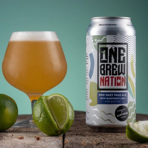 One Brew Nation/Alefarm DDH Hazy Pale Ale with Rainforest Lime