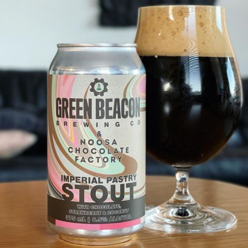 Green Beacon Imperial Pastry Stout With Chocolate, Strawberry & Coconut 375ml Can