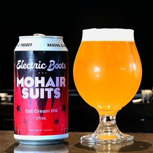 Akasha Electric Boots and Mohair Suits Oat Cream IPA 375ml Can