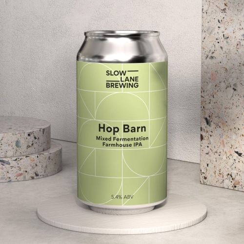 Slow Lane Hop Barn Mixed Fermentation Farmhouse IPA 375ml Can
