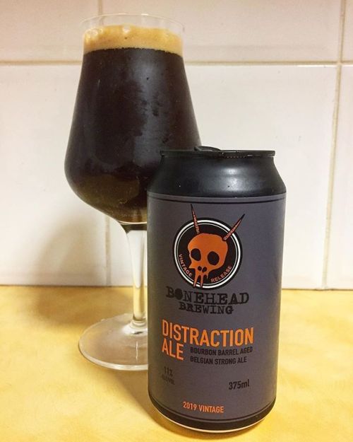 Bonehead Distraction Ale Bourbon Barrel Aged Belgian Strong Ale